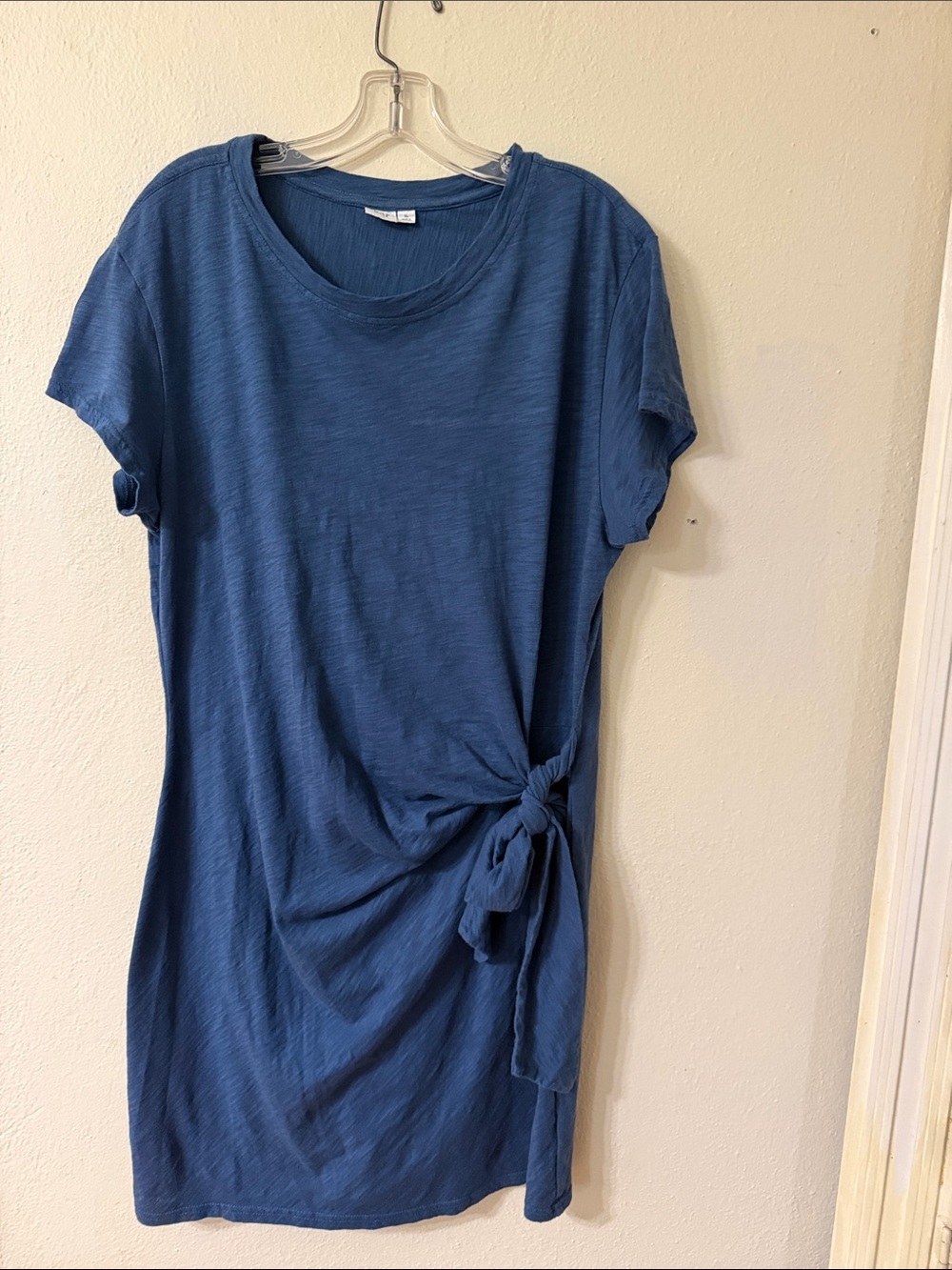 GAP Navy Blue Side-Tie Short Sleeve Tee Dress